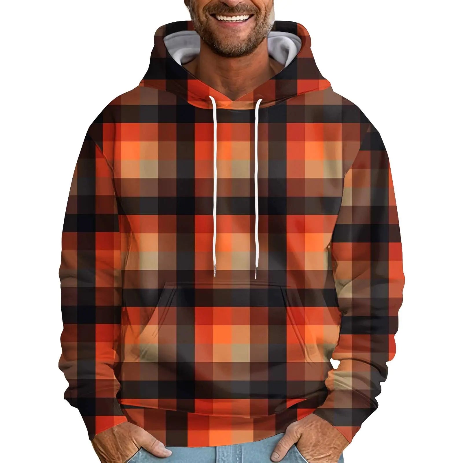 Men’s 5XLT Graphic Zip-Up Hoodie – Fleece Thermal Snow Jacket Multicolor