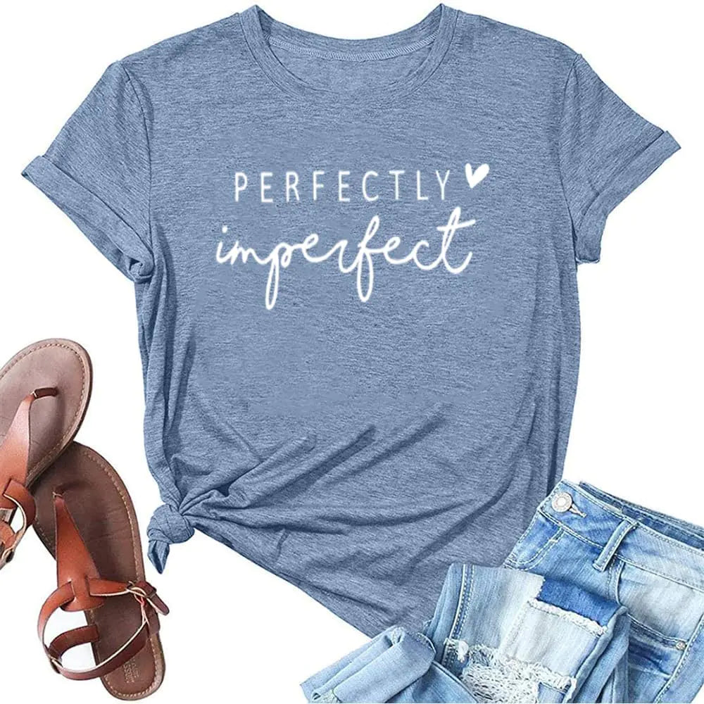 Women’s ‘Be Kind’ Tee – Ink Blue Positive Message Shirt (M)