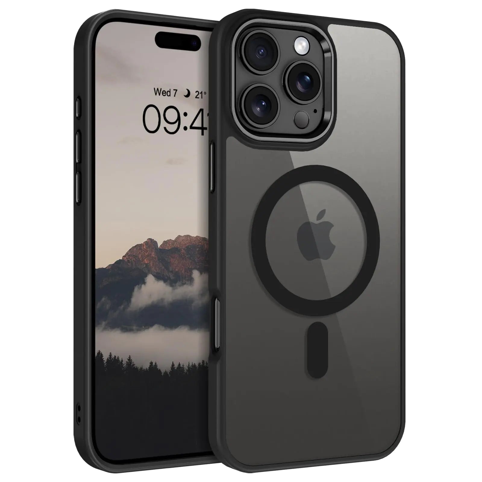 iPhone 16 Pro Clear Case – Slim Magnetic Shockproof, MagSafe Compatible