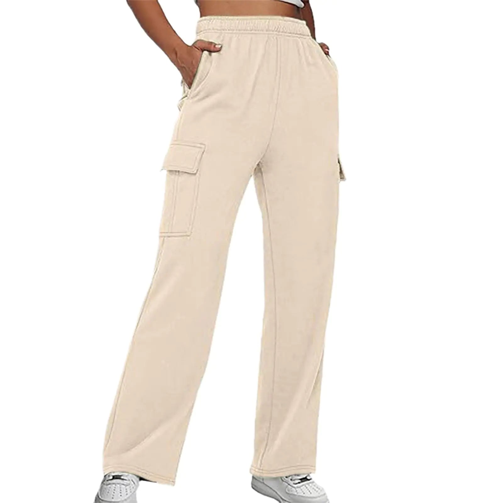 Sweatpants for Girls Baggy Wide Leg High Waisted Fleece Joggers with Pockets Trendy Casual Comfy Track Pants