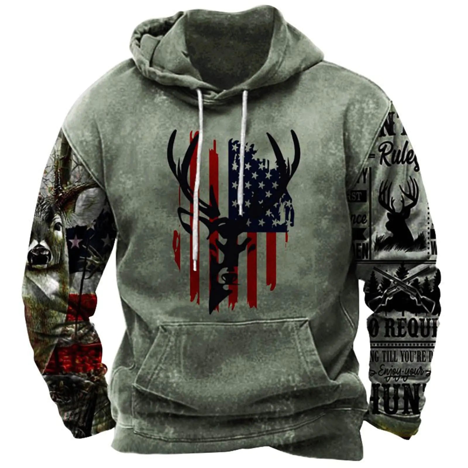 Men’s Camo Quarter-Zip Hoodie – Tactical Pullover Sweatshirt for Outdoor & Wor