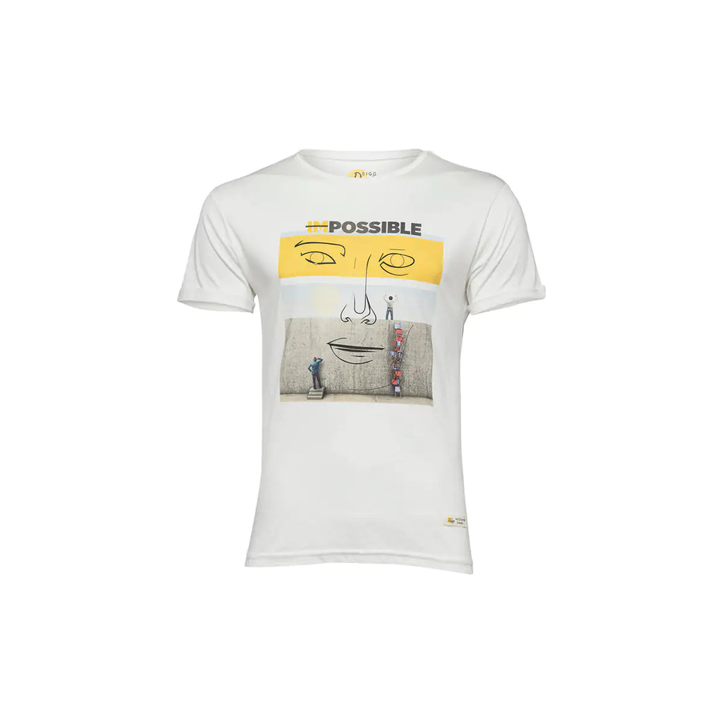 Biggdesign Faces Possible Mens Crew Neck T-Shirt