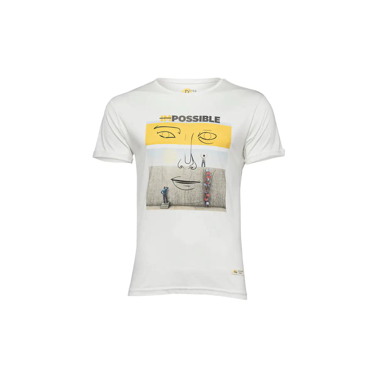 Biggdesign Faces Possible Mens Crew Neck T-Shirt