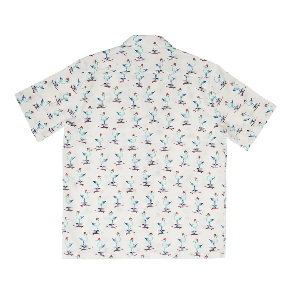 AnemosS Sailor Seagull Patterned Men's Shirt S