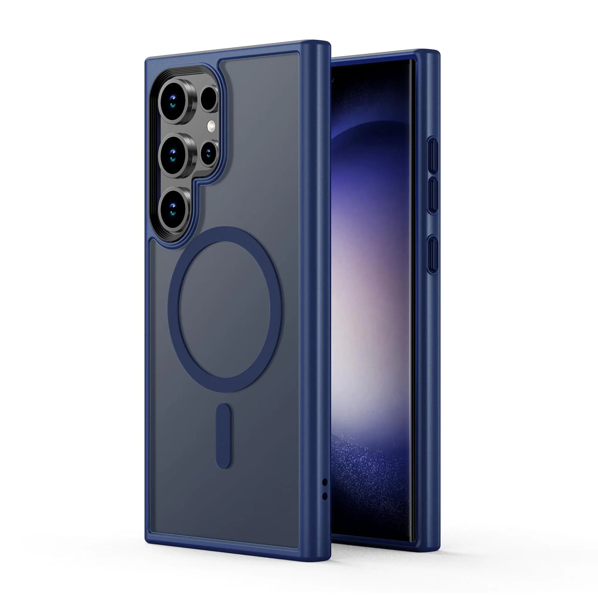 Galaxy S24 Ultra Case – Blue Matte Magnetic Slim & Shockproof, MagSafe Compatible